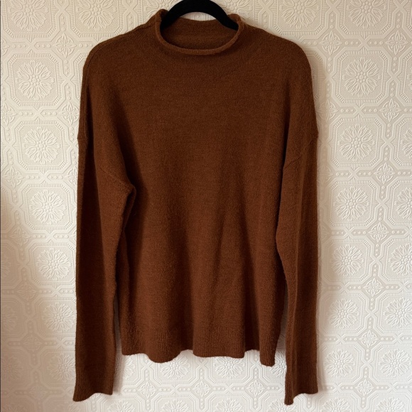 Mystree Sweaters - Mystree Women's Rollneck Sweater in Rich Brown Size Large